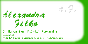 alexandra filko business card